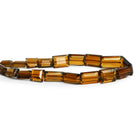 12x8mm Whiskey Quartz Faceted Rectangles 8 inch 17 beads - The Bead Traders