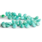 12x9mm Amazonite Faceted Pears 7.5 inch 43 beads - The Bead Traders