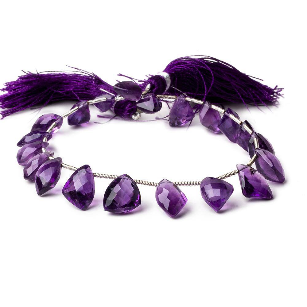 12x9mm Amethyst Faceted Nuggets 9 inch 18 beads - The Bead Traders
