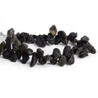 12x9mm Black Tourmaline Natural Crystals 7.5 inch 40 beads - The Bead Traders