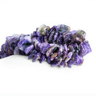 12x9mm Charoite Center Drilled Chip Beads 15 inch 75 pieces - The Bead Traders