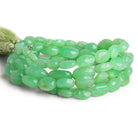 12x9mm Chrysoprase Plain Ovals 15 inch 35 beads - The Bead Traders