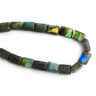 12x9mm Matte Labradorite Rectangles 7.5 inch 16 beads - The Bead Traders