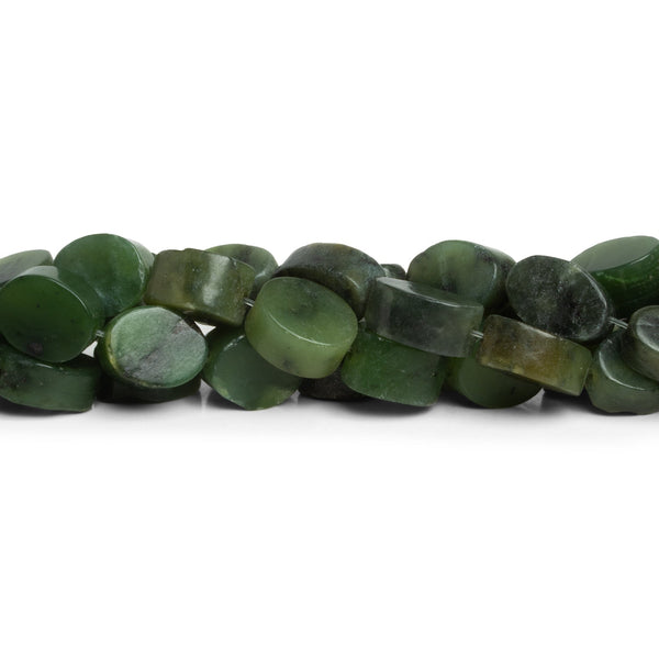 12x9mm Nephrite Jade Plain Ovals 16 inch 30 beads