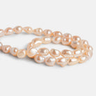 12x9mm Peach Baroque Pearls 15 inch 30 beads - The Bead Traders