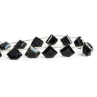 12x9mm Rainbow Obsidian Top Drilled Pentagons 8 inch 13 beads - The Bead Traders