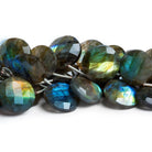 13 - 16mm Labradorite Faceted Coins 8.5 inch 11 Beads - The Bead Traders