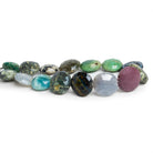 13 - 16mm Multi Gemstone Faceted Coins 8 inch 15 beads - The Bead Traders