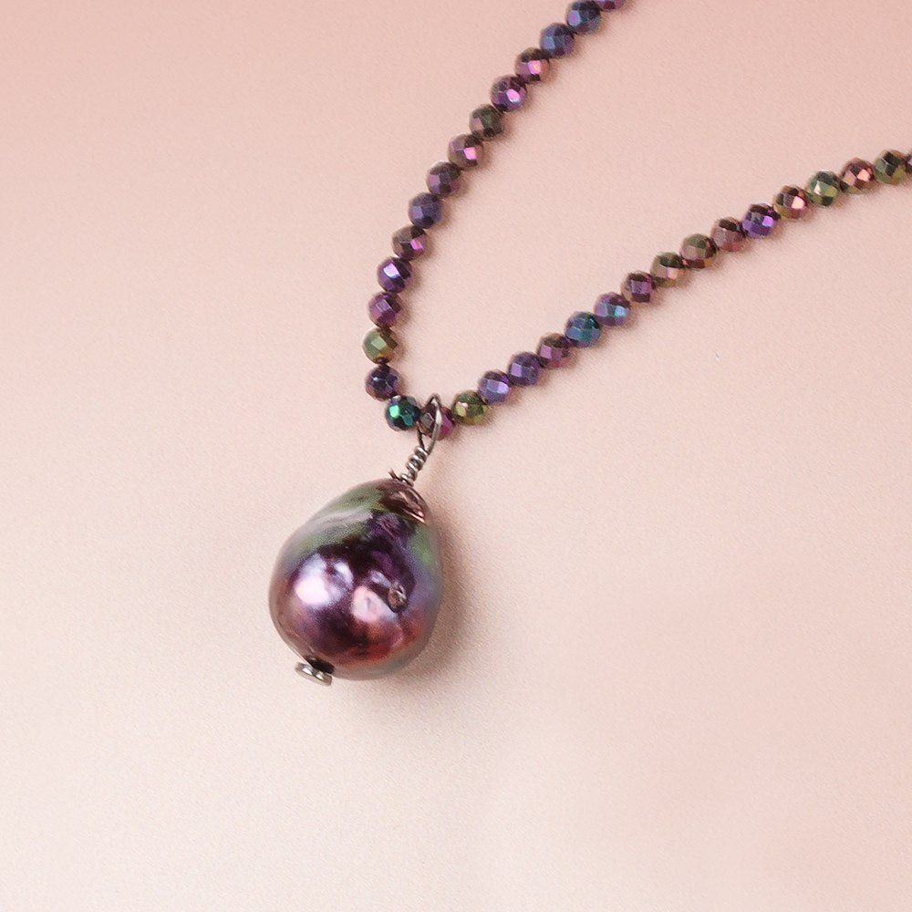 13-16mm Peacock Ultra Baroque Pearl Focal 1 piece - The Bead Traders