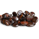13 - 26mm Tiger Iron Plain Hearts 9 inch 40 beads - The Bead Traders