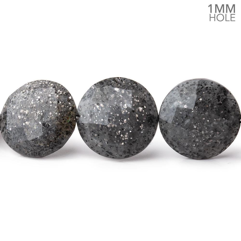 13mm Celestial Quartz Faceted Coins 8 inch 16 beads - The Bead Traders