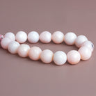 13mm Pink Peruvian Opal Faceted Rounds 8 inch 15 beads - The Bead Traders