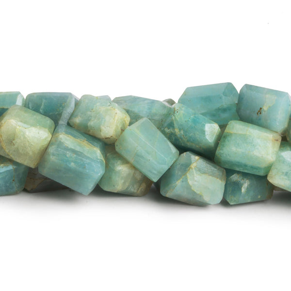 13x10mm Aquamarine Faceted Nuggets 7.5 inch 14 beads