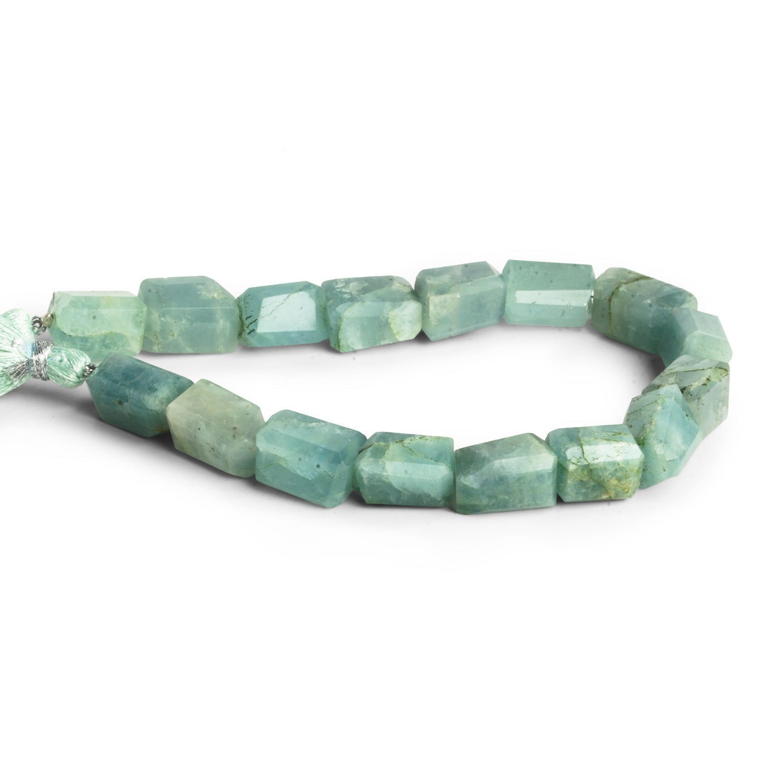 13x10mm Aquamarine Faceted Nuggets 7.5 inch 14 beads - The Bead Traders
