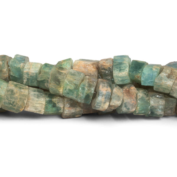 13x10mm Aquamarine Natural Crystals 7.5 inch 19 beads