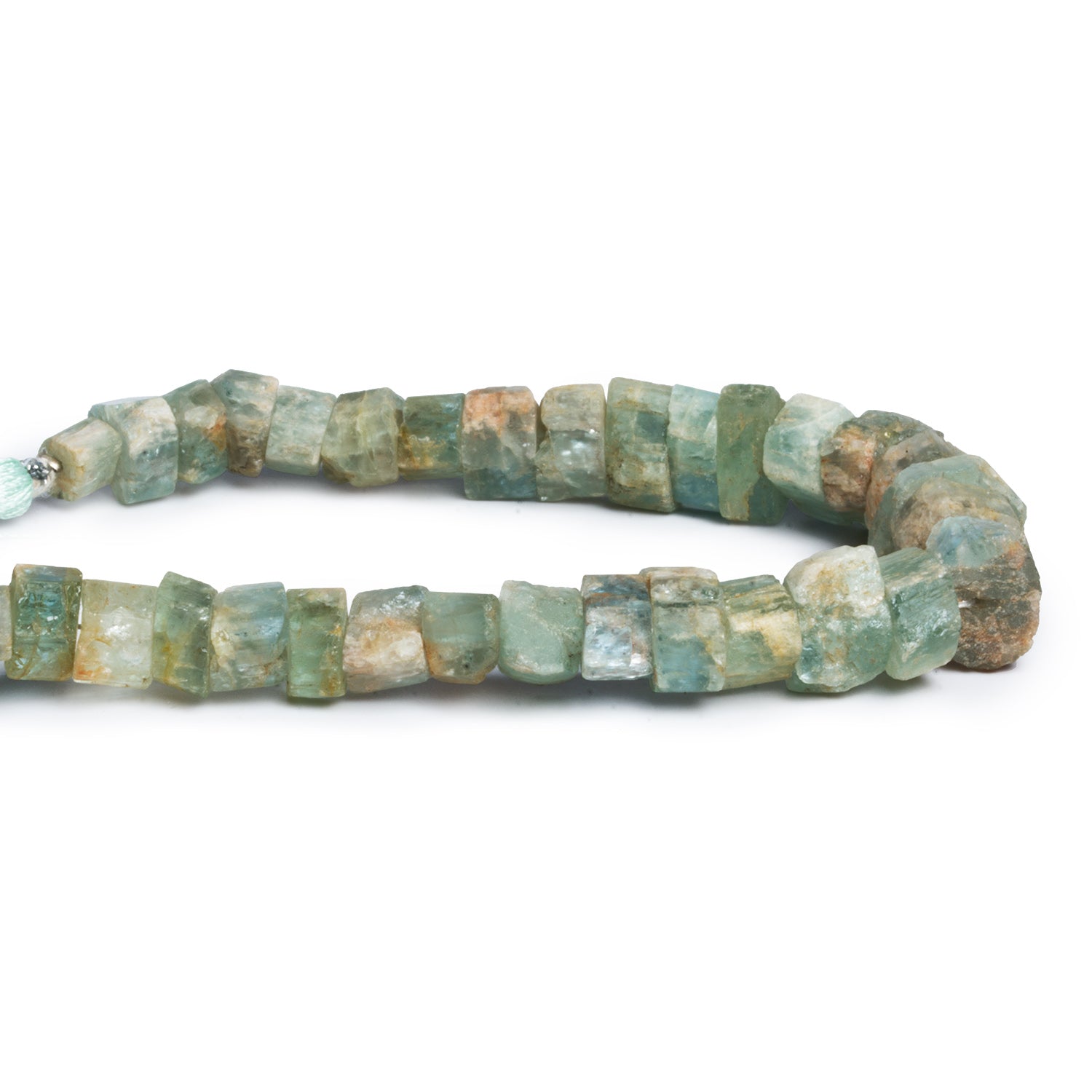 13x10mm Aquamarine Natural Crystals 7.5 inch 19 beads - The Bead Traders
