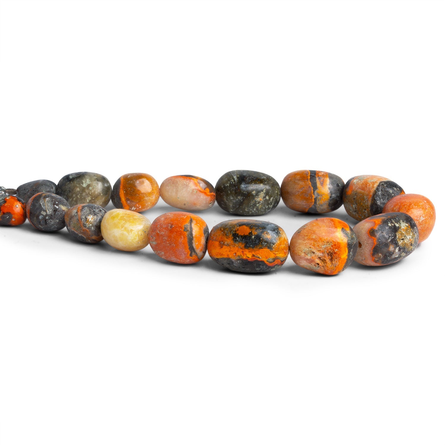 13x10mm Bumblebee Jasper Plain Nuggets 8 inch 16 beads - The Bead Traders