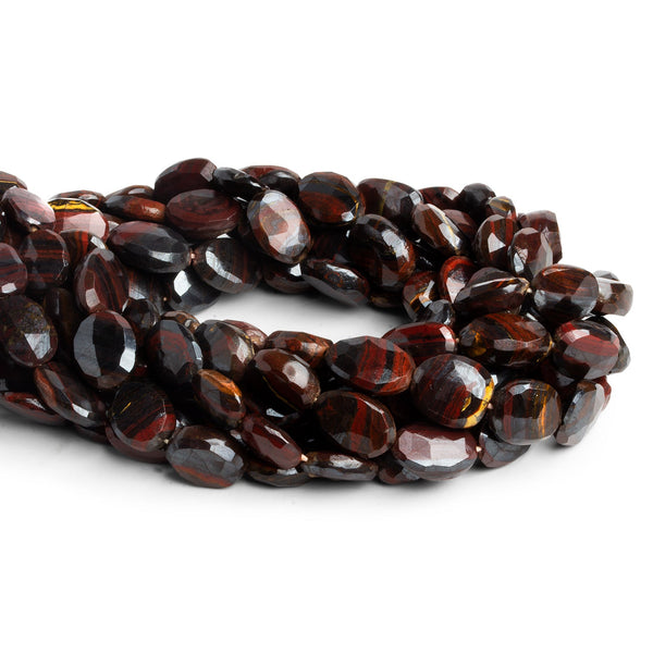 13x10mm Tiger Iron Faceted Ovals 13 inch 23 beads