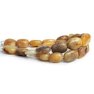 13x10mm Yellow Opal Plain Ovals 12 inch 23 beads - The Bead Traders