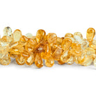 13x7mm Citrine Plain Pears 7.5 inch 50 beads - The Bead Traders