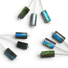13x7mm Labradorite Faceted Tube Focals 3 Beads - The Bead Traders