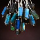 13x7mm Labradorite Faceted Tube Focals 3 Beads - The Bead Traders