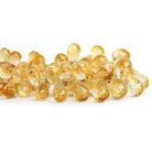 13x8mm Citrine Faceted Teardrops 7.5 inch 55 beads - The Bead Traders