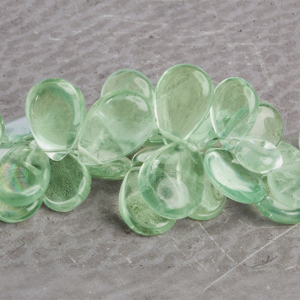 13x8mm Fluorite Plain Pears 7.5 inch 44 beads