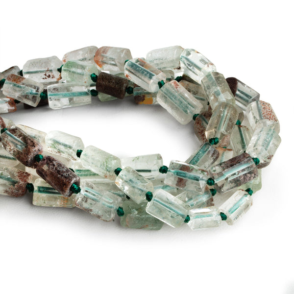 13x8mm Lodolite Faceted Tubes 15 inch 27 beads
