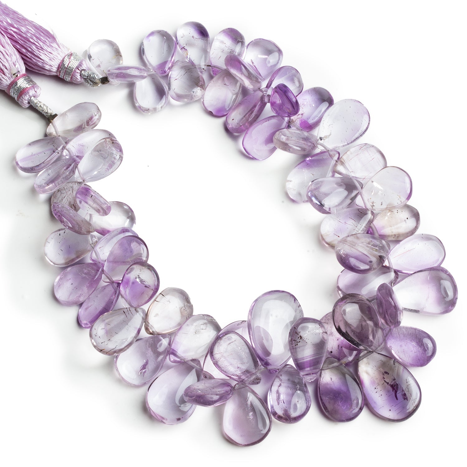 13x9mm Amethyst Plain Pears 8 inch 55 beads - The Bead Traders