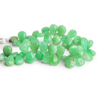 13x9mm Chrysoprase Plain Pears 8 inch 45 beads - The Bead Traders