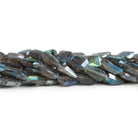 13x9mm Mystic Labradorite Faceted Nuggets 16 inch 30 beads - The Bead Traders