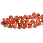 13x9mm Sunstone Plain Pears 8.5 inch 40 beads - The Bead Traders