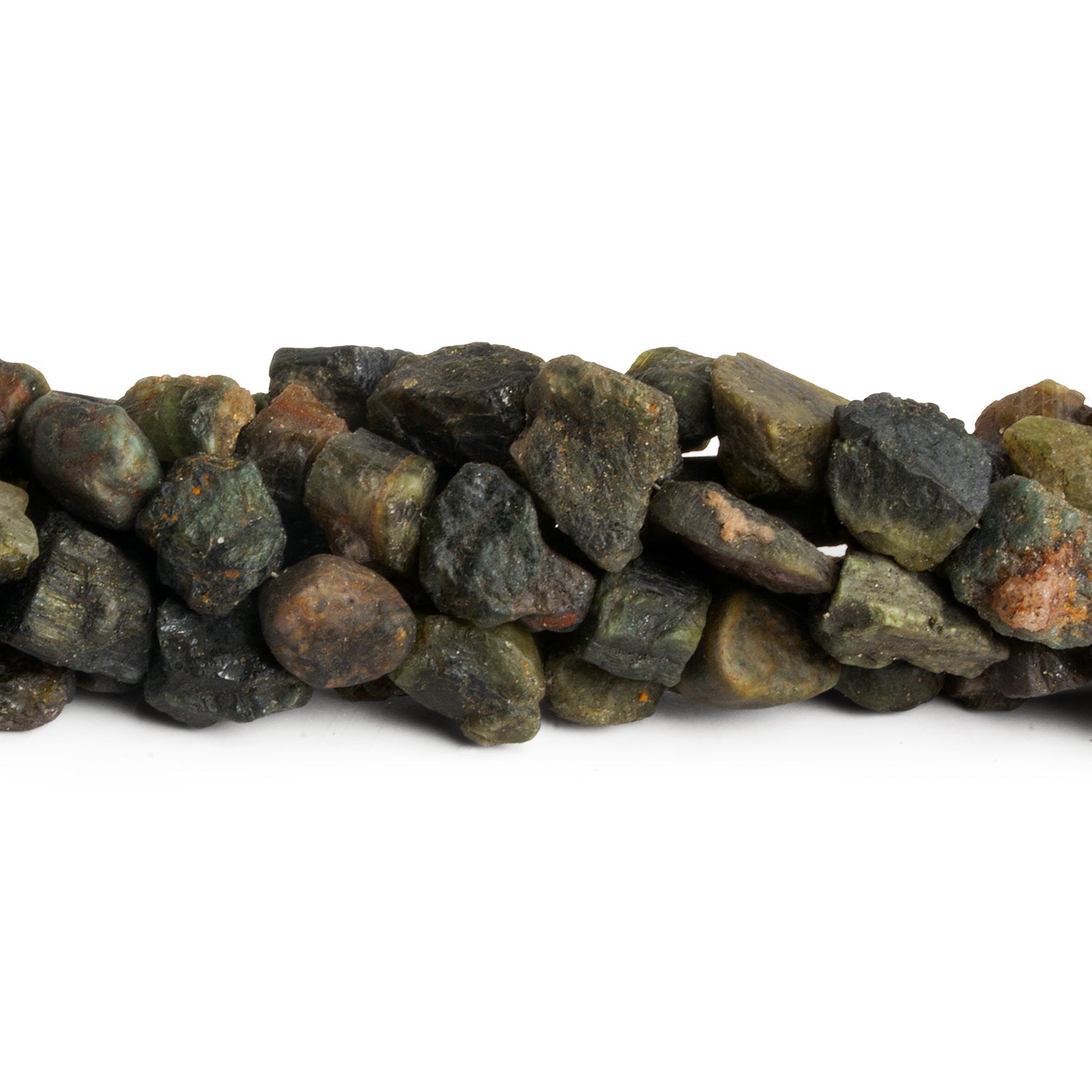 13x9mm Tourmaline Natural Crystals 7.5 inch 17 beads - The Bead Traders