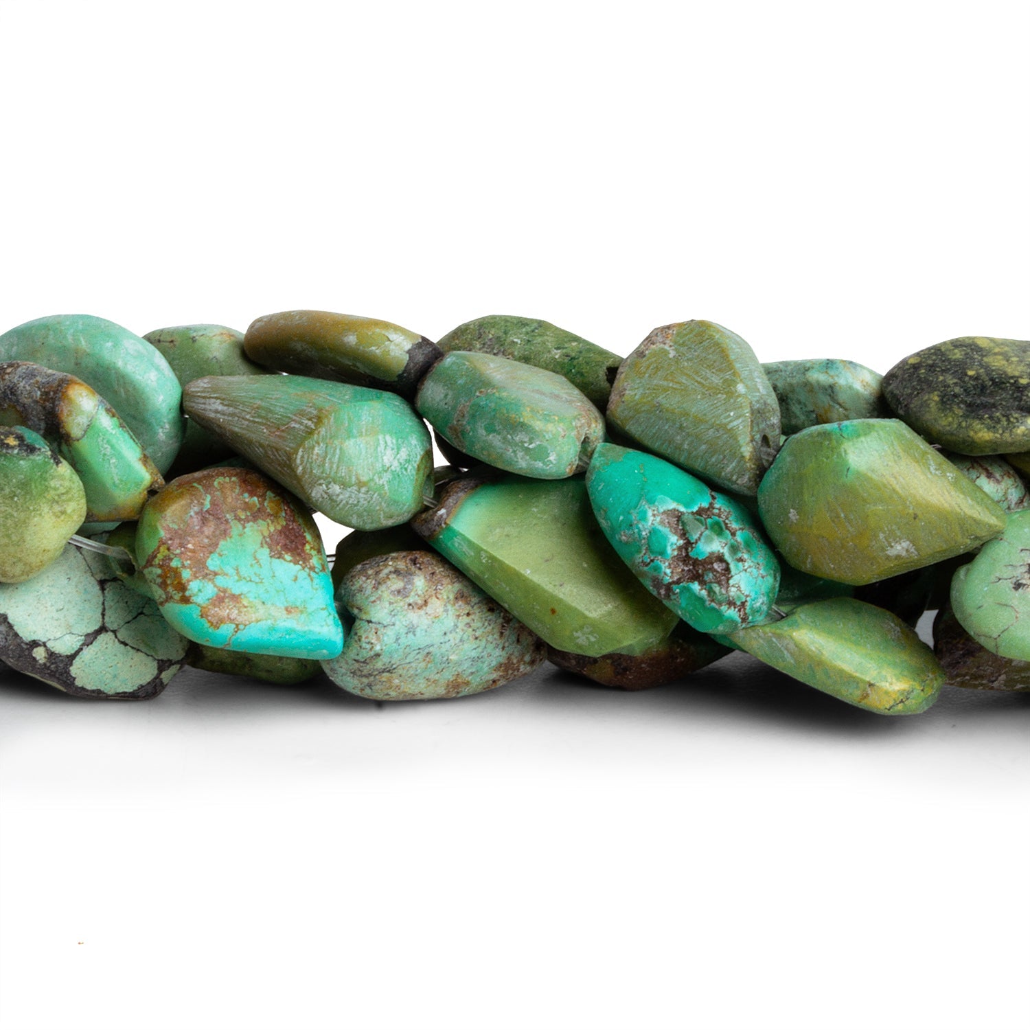 13x9mm Turquoise Pears 14 inch 26 beads - The Bead Traders