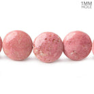 14 - 15mm Thulite Plain Coins 8 inch 14 beads A Grade - The Bead Traders