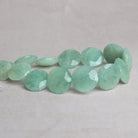 14 - 17mm Aquamarine Faceted Coins 8 inch 14 beads - The Bead Traders