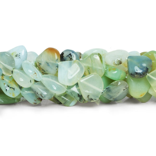 14-17mm Blue Peruvian Opal Plain Hearts 15 inch 24 beads