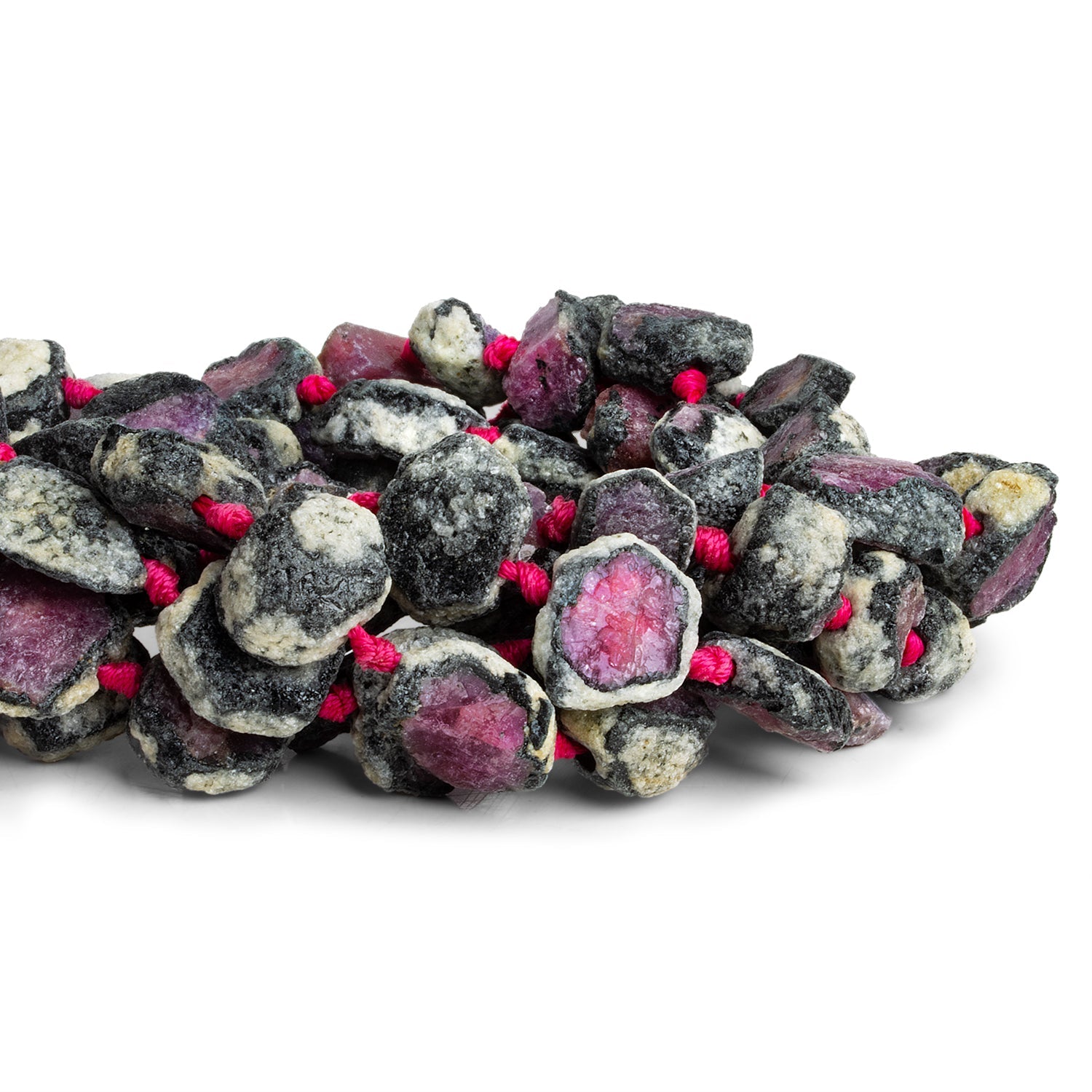 14-21mm Mystic Ruby Natural Crystals 16 inch 20 beads - The Bead Traders