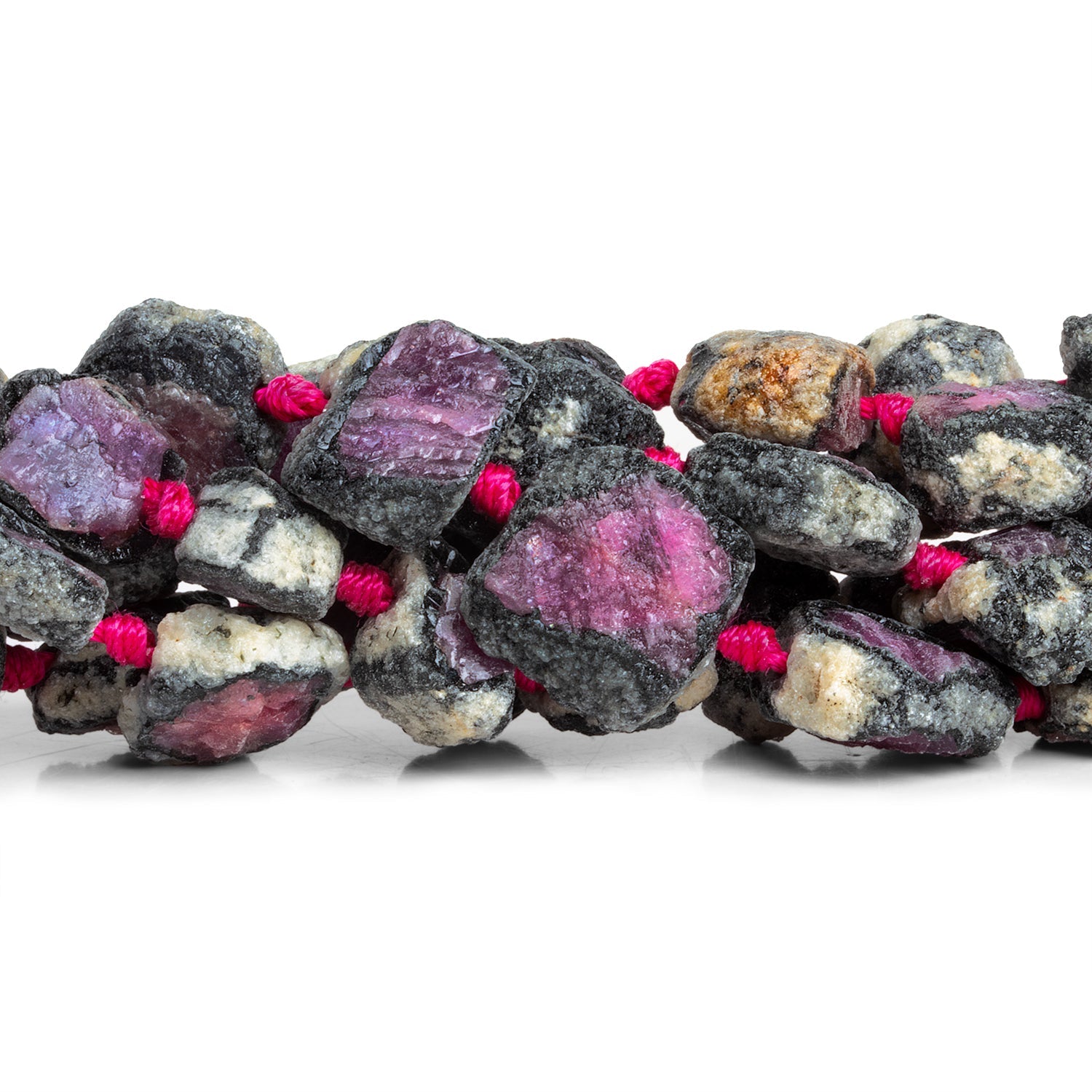 14-21mm Mystic Ruby Natural Crystals 16 inch 20 beads - The Bead Traders