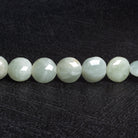 14mm Aquamarine Faceted Coins 8 inch 15 beads - The Bead Traders