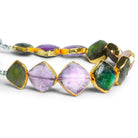 14mm Gold Leafed Multi Gemstone Beads 5.5 inch 11 beads - The Bead Traders