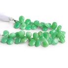 14x10mm Chrysoprase Plain Pears 8 inch 45 beads - The Bead Traders