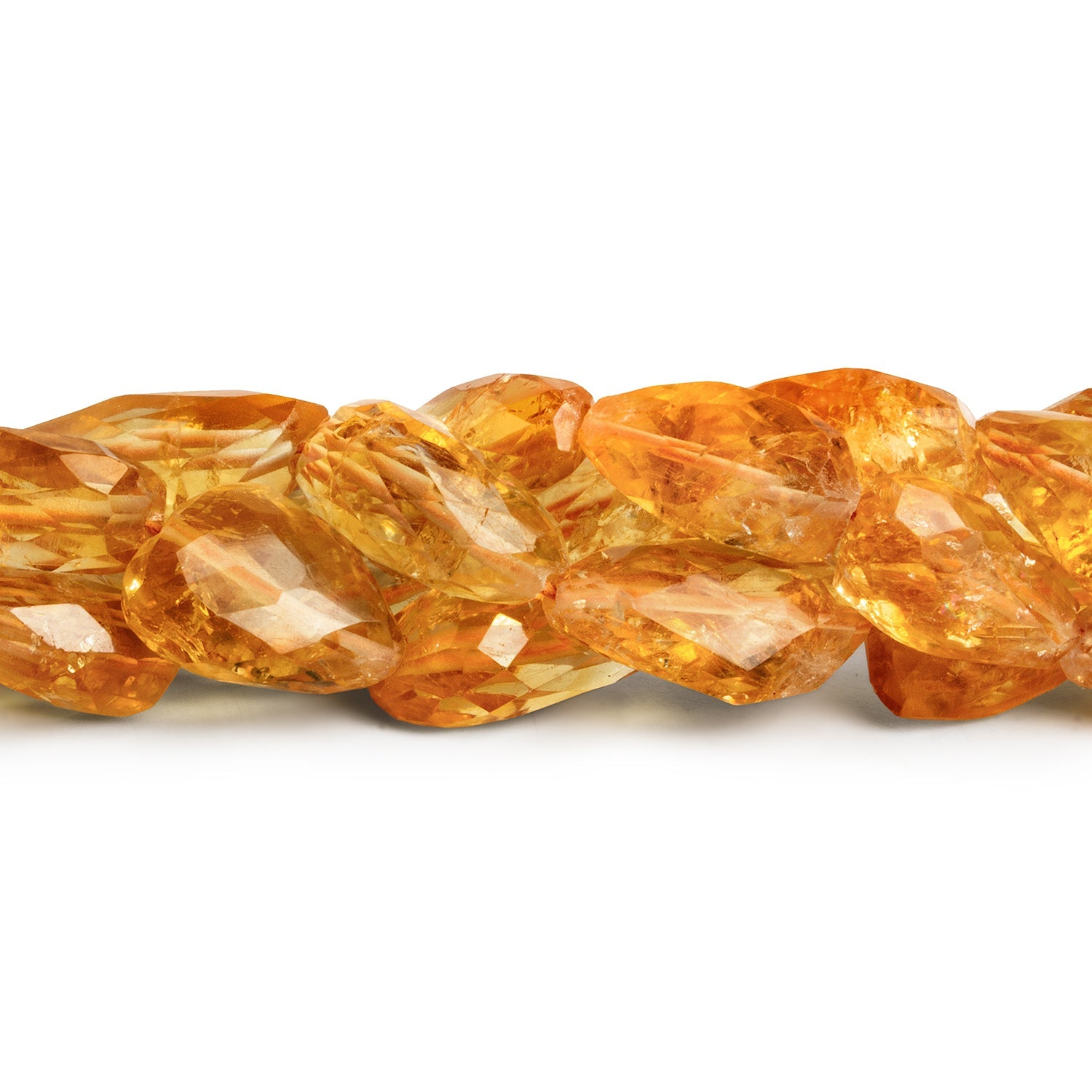 14x10mm Citrine Faceted Nuggets 17 inch 26 beads - The Bead Traders
