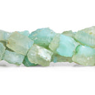 14x10mm Pale Blue Agate Hammer Faceted Rectangles 8 inch 15 beads - The Bead Traders