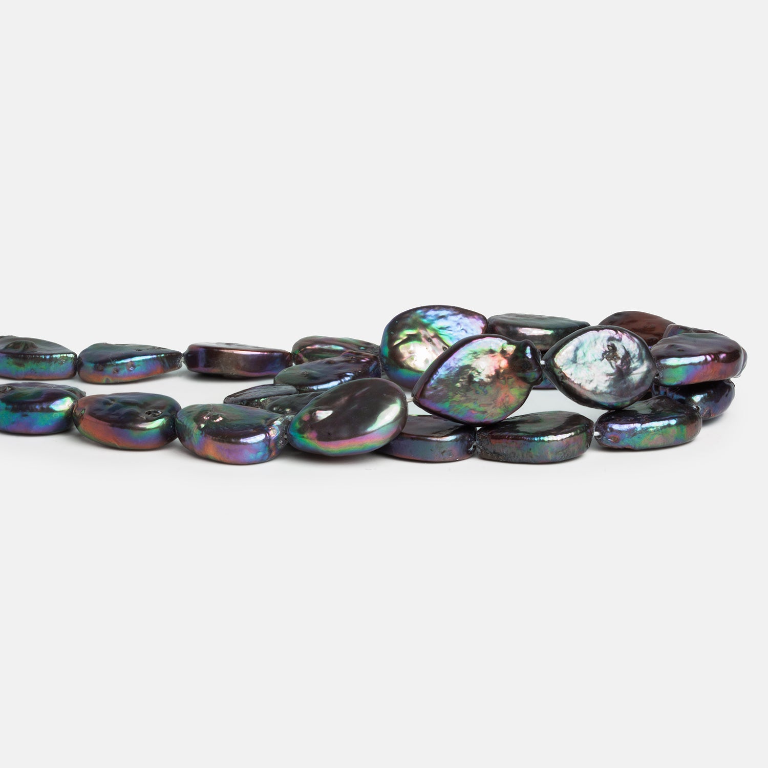 14x10mm Peacock Pear Pearls 15 inch 25 beads - The Bead Traders