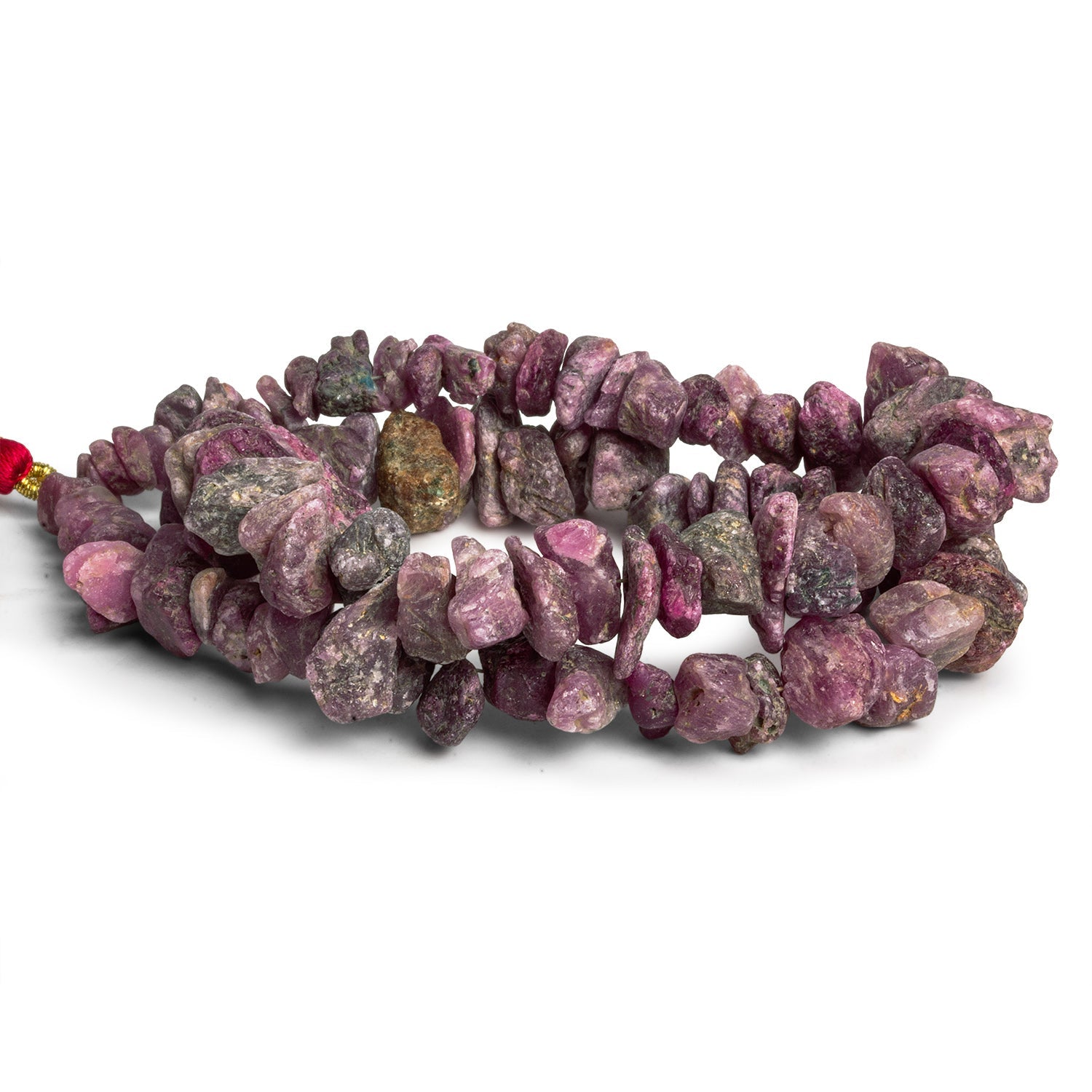 14x10mm Ruby Natural Crystals 15 inch 90 beads - The Bead Traders