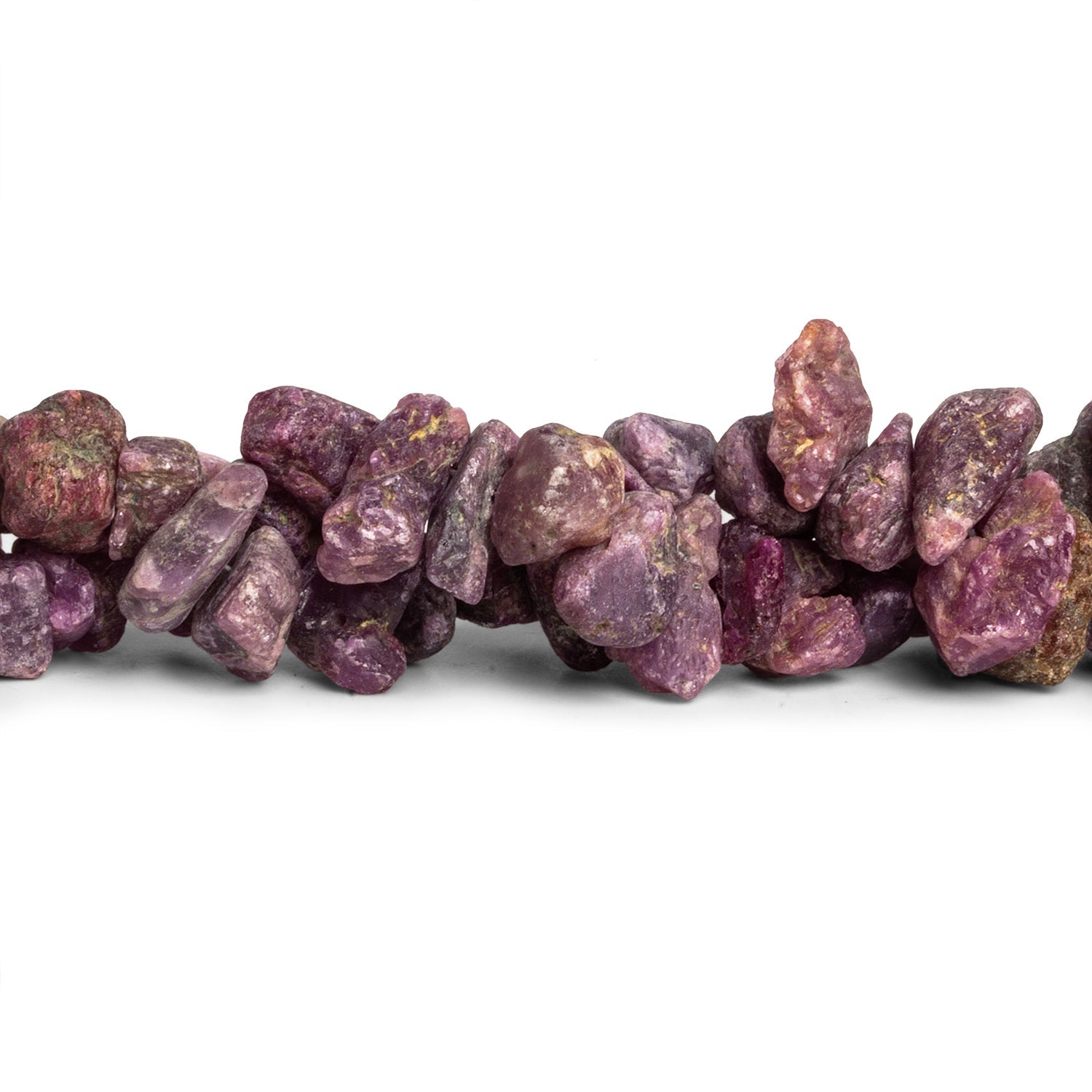 14x10mm Ruby Natural Crystals 15 inch 90 beads - The Bead Traders
