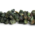 14x11mm Emerald Natural Crystals 8 inch 30 beads - The Bead Traders