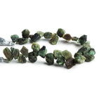 14x11mm Emerald Natural Crystals 8 inch 30 beads - The Bead Traders